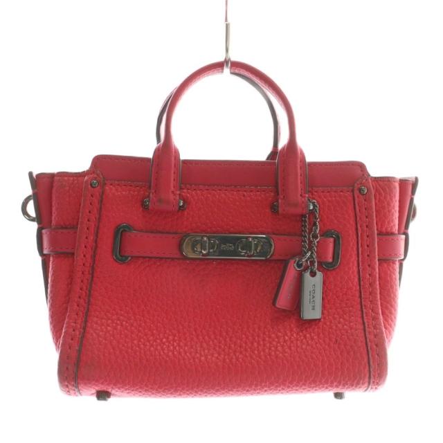 【中古】コーチ COACH スワッガー15 ハンドバッグ ショルダー 2WAY ミニ レザー ロゴ ピンク 54625