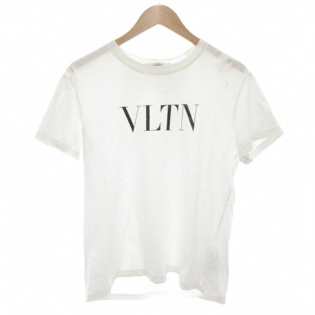 【中古】ヴァレンティノ ガラヴァーニ VALENTINO GARAVANI Tシャツ クルーネック ロゴ 半袖 XS白 ホワイト