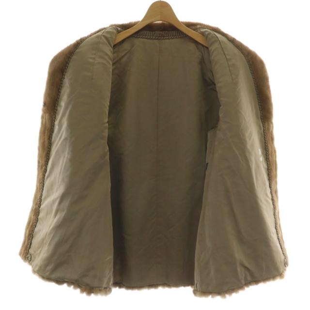 中古】ノーブランド ファーコート アウター 毛皮 ミンク ミドル 肩