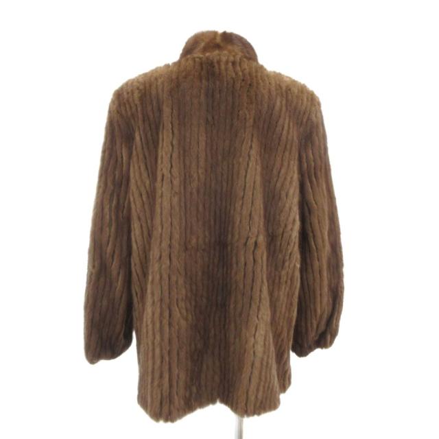 SAGA MINK 毛皮コート クリーム色と茶色