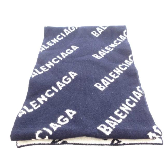 中古】バレンシアガ BALENCIAGA ALLOVER LOGO SCARF 621020 オール