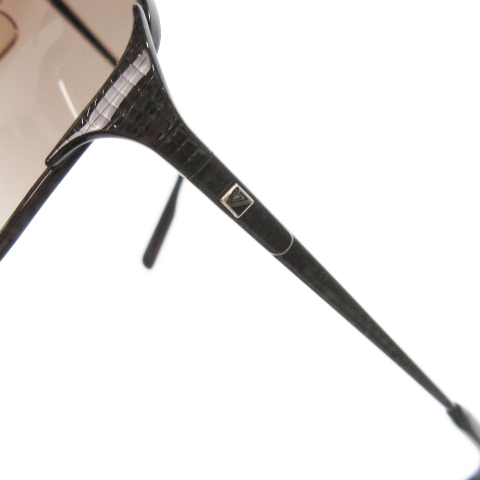 【中古】GIUGIARO × Nikon サングラス メタルフレーム グラデーションレンズ ロゴ 63 12 黒 ブラウンカラーレンズ 中古】GIUGIARO × Nikon サングラス メタルフレーム グラデーション