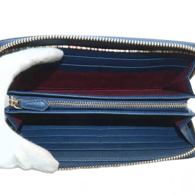 ポールスミス 長財布 ラウンドファスナー ネイビー ポールスミス長財布