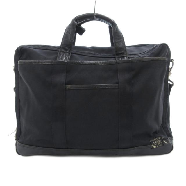 【中古】ポーター PORTER 吉田カバン × JAL ブリーフケース ショルダーバッグ ナイロン レザー ロゴ 黒 ブラック