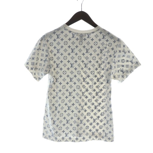 【中古】ルイヴィトン LOUIS VUITTON LVエスカル Tシャツ 半袖 チェーン ロゴ モノグラム ラウンドネック XS 白_1