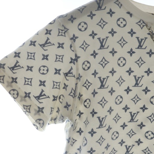 【中古】ルイヴィトン LOUIS VUITTON LVエスカル Tシャツ 半袖 チェーン ロゴ モノグラム ラウンドネック XS 白_2