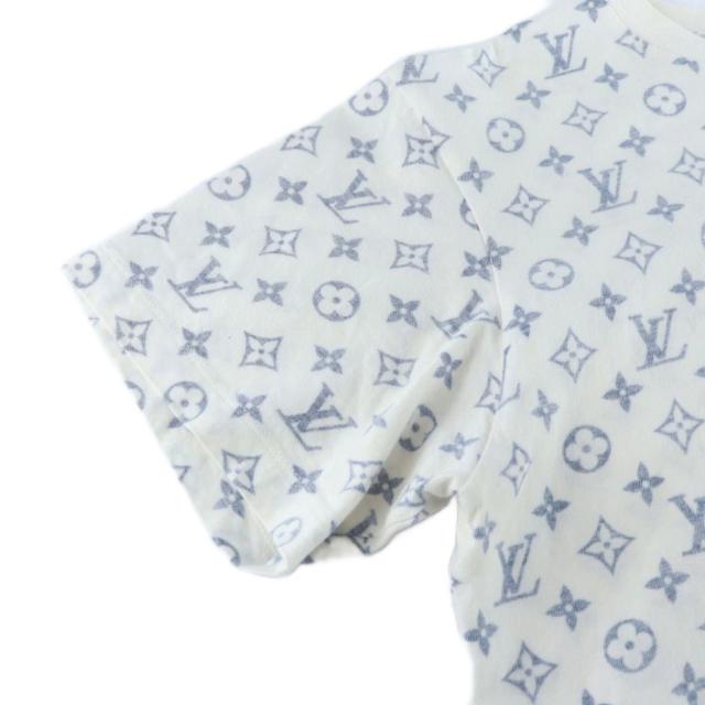 【中古】ルイヴィトン LOUIS VUITTON LVエスカル Tシャツ 半袖 チェーン ロゴ モノグラム ラウンドネック XS 白 中古】ルイヴィトン LOUIS VUITTON LVエスカル Tシャツ 半袖 チェーン
