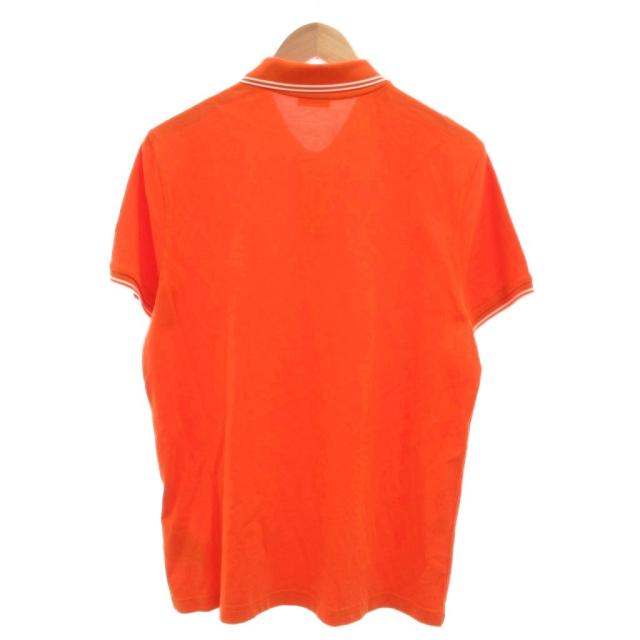 【中古】モンクレール MONCLER 20SS MAGLIA POLO MANICA CORTA ポロシャツ 半袖 L オレンジ 鹿の子 ロゴ ワッペン 中古】モンクレール MONCLER 20SS MAGLIA POLO MANICA CORTA