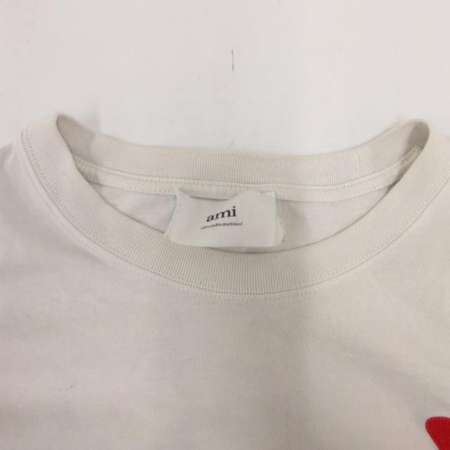 【中古】アミ アレクサンドル マテュッシ ami alexandre mattiussi Tシャツ 半袖 グレー 灰色 ハートロゴ刺繍_3
