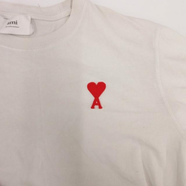 【中古】アミ アレクサンドル マテュッシ ami alexandre mattiussi Tシャツ 半袖 グレー 灰色 ハートロゴ刺繍_5