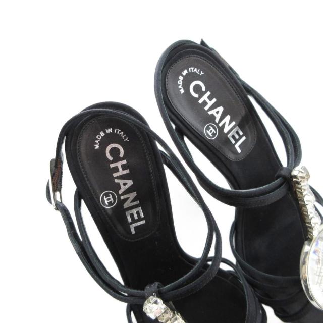 中古】シャネル CHANEL サンダル ストラップ ビジュー 中古】シャネル CHANEL サンダル ストラップ ビジュー