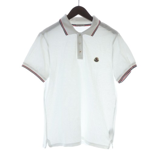 モンクレール ワッペン鹿の子半袖ポロシャツ M 中古】モンクレール