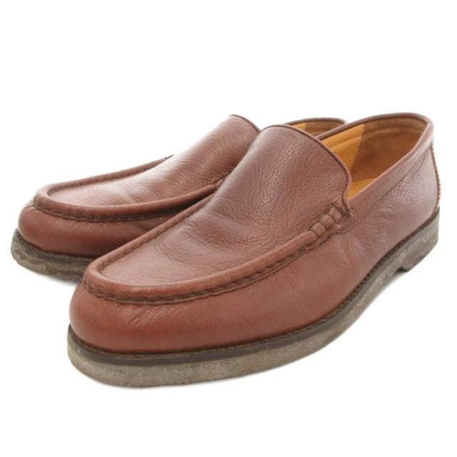 【中古】バーバリー ロンドン BURBERRY LONDON ローファー シューズ レザー 24.5cm 茶 ブラウン