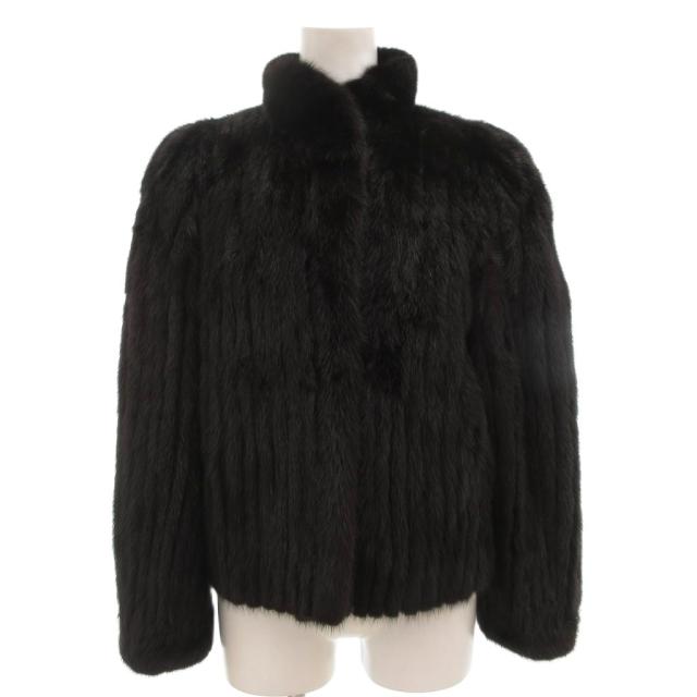 【中古】ロティニー ROTINY ファーコート 毛皮 ミンクファー ショート丈 9 黒 ブラック /AE ■GY18 レディース