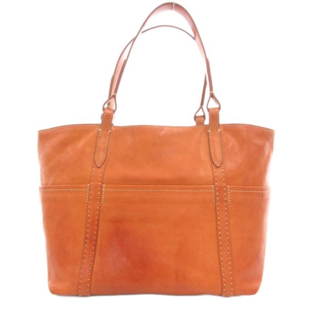 中古】ゲンテン genten トートバッグ ロゴ型押し レザー ポーチ付き