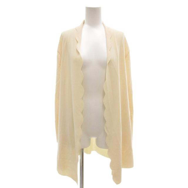 【中古】ヴァレンティノ ヴァレンチノ  VALENTINO カーディガン ニット スカラップ 長袖 S アイボリー レディース