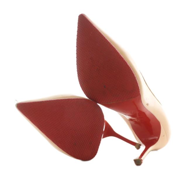 【中古】Christian louboutin パンプス レザー ポインテッドトゥ ピンヒール ラメ 36.5 23.5cm ピンク