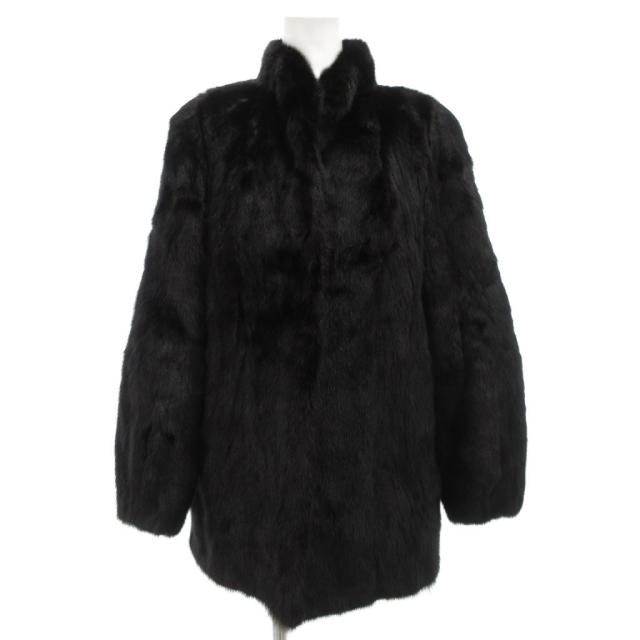 【中古】サガミンク SAGA MINK 金サガ ダークミンク ファー コート 毛皮 ミドル 11 茶 ダークブラウン レディース