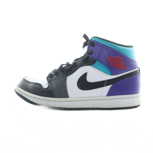 【中古】ナイキ NIKE AIR JORDAN 1 MID スニーカー シューズ 靴 ロゴ レザー 7 25cm マルチカラー DQ8426-154