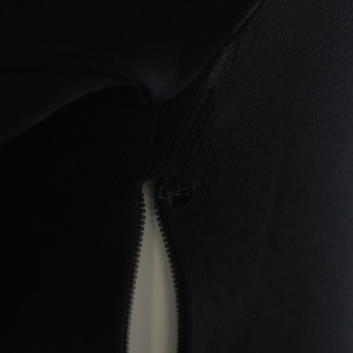 【中古】グッチ GUCCI ミドルワンピース XS 黒 ブラック Vネック パイピング 半袖 フレア 177781 X6125 /MQ_7