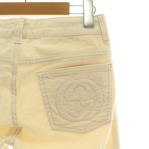 中古】グッチ GUCCI パンツ スキニー コーデュロイ ジップフライ ロゴ