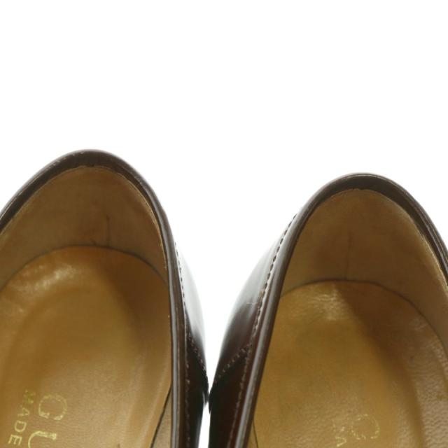 【中古】グッチ GUCCI ローファー パンプス レザー ラウンドトゥ チャンキーヒール ホースビット 35.5 22.5cm 茶色