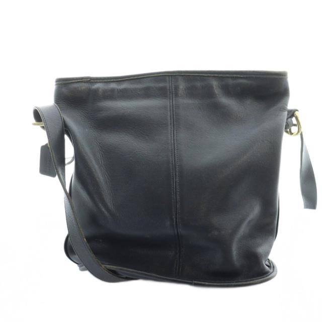 【中古】コーチ COACH オールドコーチ ヴィンテージ USA製 4153 ショルダー バッグ 斜めがけ レザー 黒 レディース