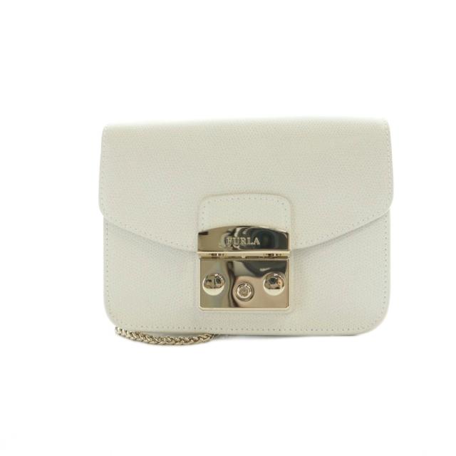 【中古】未使用品 フルラ FURLA メトロポリス タグ付き ショルダーバッグ 斜めがけ ゴールドチェーン