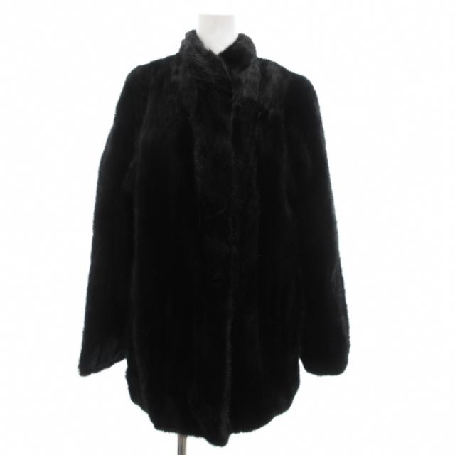 【中古】ファーフラッシュ FUR FLASH ムーンバット ファーコート 毛皮 ミンク ダークブラウン /JS ■GY18