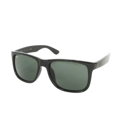 【中古】レイバン RAY BAN JUSTIN サングラス セルフレーム ウェイファーラー ロゴ 54 17 140 黒 ブラック RB4165-F