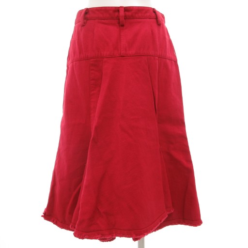 中古】ルイヴィトン LOUIS VUITTON フレアスカート ひざ丈 カットオフ