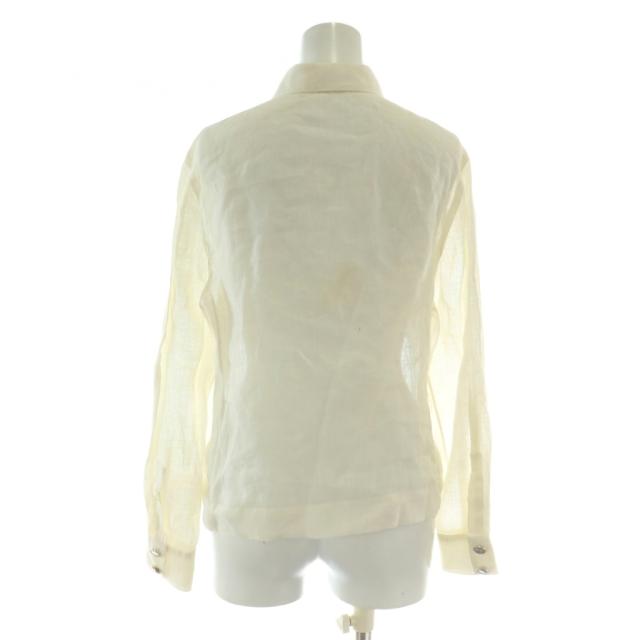 中古】シャネル CHANEL シャツ ブラウス 長袖 薄手 ロゴボタン ココ