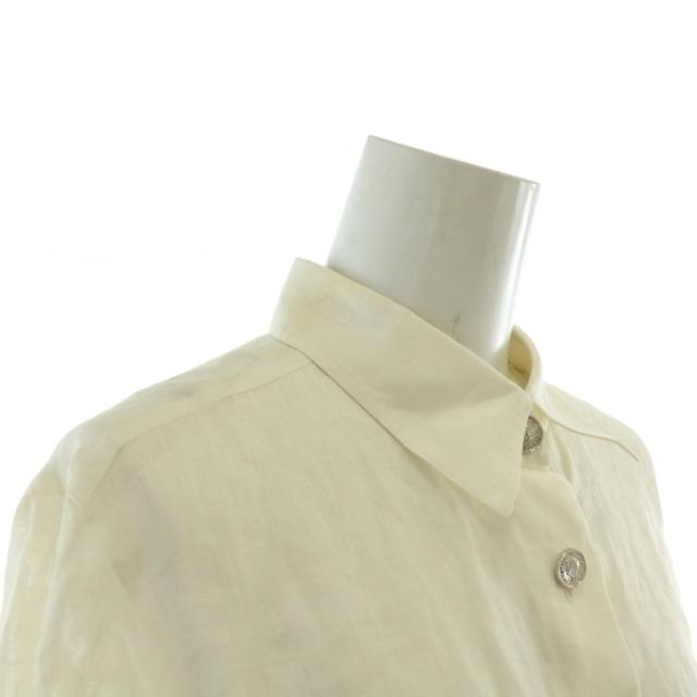 中古】シャネル CHANEL シャツ ブラウス 長袖 薄手 ロゴボタン ココ