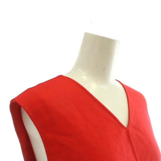 【中古】ヴァレンティノ VALENTINO BOUTIQUE ワンピース ウール シルク混 ノースリーブ ロング Vネック 8 赤 中古】ヴァレンティノ VALENTINO BOUTIQUE ワンピース ウール シルク混