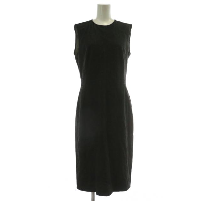 【中古】ドルチェ&ガッバーナ ドルガバ DOLCE&GABBANA ワンピース デニム ウール混 ノースリーブ ロング 44 L 黒