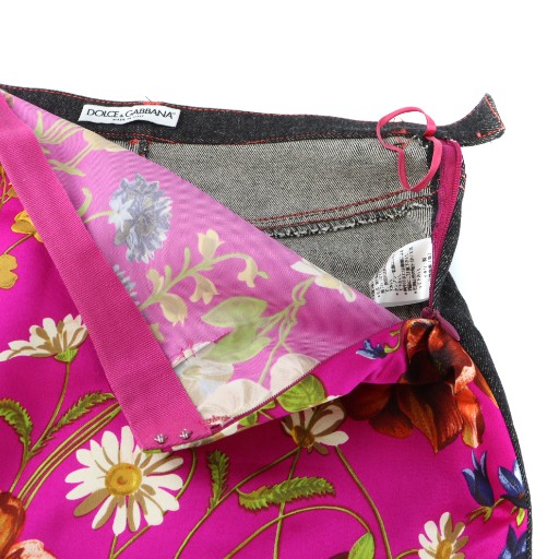 中古】ドルチェ&ガッバーナ ドルガバ DOLCE&GABBANA ミドルスカート 花  