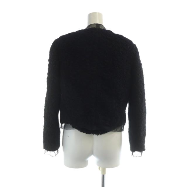 【中古】CHANEL 00T セットアップ ノーカラージャケット スカート カットソー ノースリーブ チュール レース 40 36 黒 中古】CHANEL 00T セットアップ ノーカラージャケット スカート