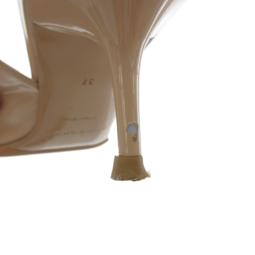 【中古】バーバリー ロンドン BURBERRY LONDON パンプス バックストラップ ハイヒール Dリング 37 23.5cm ベージュ