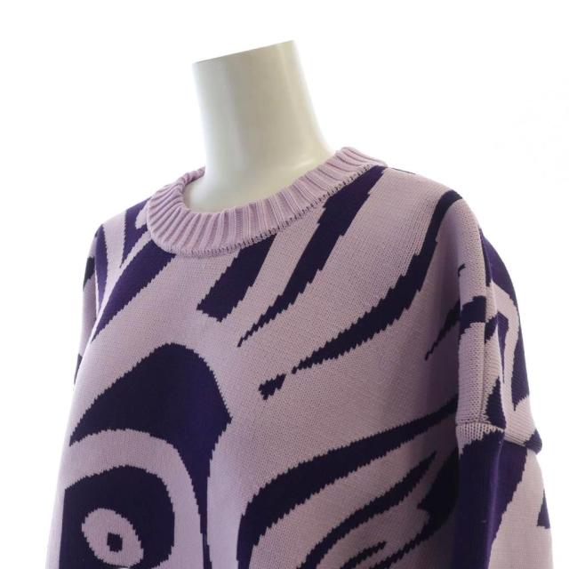 【中古】プリーツプリーズ PLEATS PLEASE イッセイミヤケ ニット セーター 長袖 ロゴ 紫 パープル 総柄 PP33KK811 中古】プリーツプリーズ PLEATS PLEASE イッセイミヤケ ニット