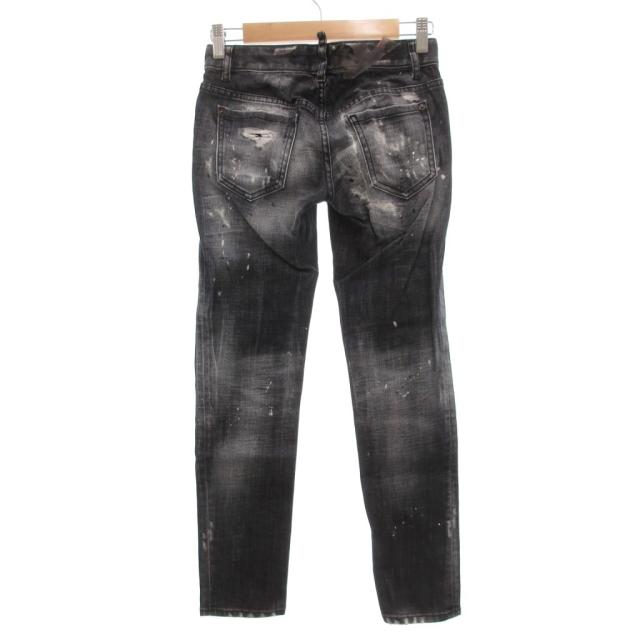【中古】ディースクエアード Jeansy Jennifer Cropped デニムパンツ ジーンズ クロップド丈 ダメージ加工 34 中古】ディースクエアード Jeansy Jennifer Cropped デニムパンツ