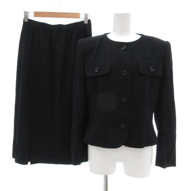 【中古】ジバンシィ Nouvelle Boutique 大丸 AGNONA生地 ヴィンテージ セットアップ ジャケット スカート 12