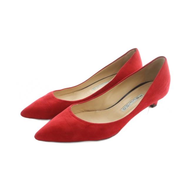 中古】ペリーコ PELLICO パンプス ポインテッドトゥ ロゴ スエード 38