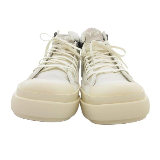 【中古】ワイスリー Y-3 ヨウジヤマモト AJATU COURT HIGH スニーカー シューズ ハイカット ロゴ 26.5cm 白 ホワイト