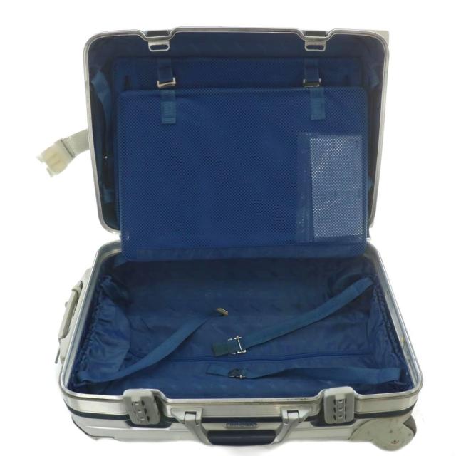 【中古】リモワ RIMOWA 925.52 シルバーインテグラル 2輪 キャリーケース スーツケース アルミ 機内持込可 32L 青ロゴ_2
