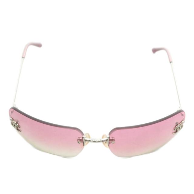 中古】CHANEL 眼鏡 サングラス メタルフレーム グラデーション ココ