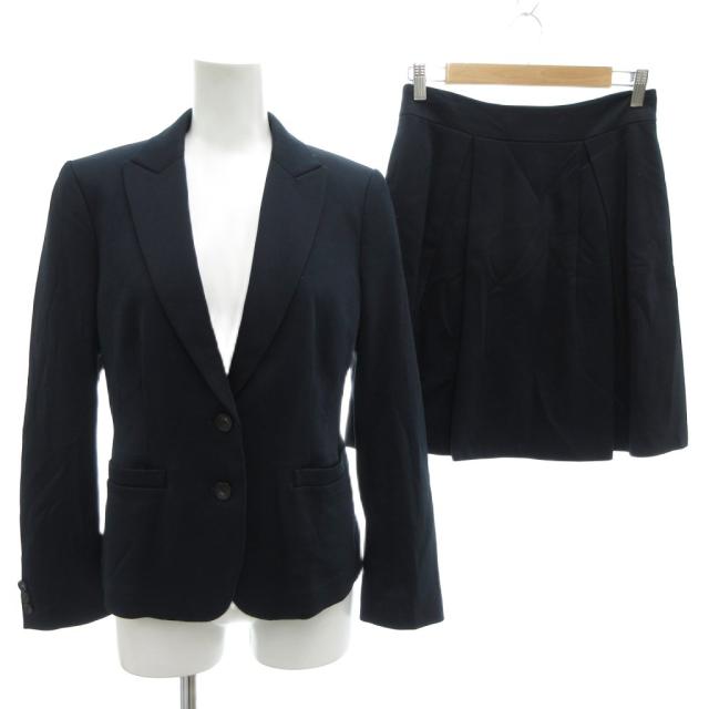 【中古】ポールスミス ブラック Paul Smith BLACK セットアップ フォーマル ジャケット 40 スカート 38 背抜き