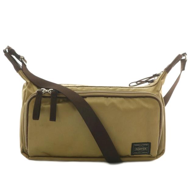 【中古】ポーター PORTER 吉田カバン プラン PLAN ショルダーバッグ ナイロン ロゴ 茶色 ブラウン /XZ ■GY18 メンズ