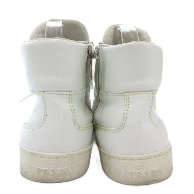 【中古】プラダスポーツ PRADA SPORT スニーカー シューズ ハイカット ロゴ サイドジップ 35.5 22.5cm