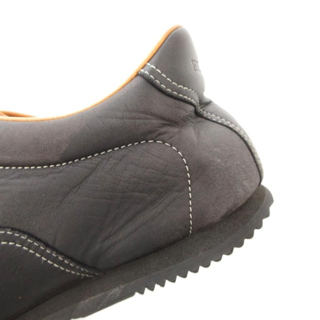 【中古】エルメス HERMES クイック レザーシューズ スニーカー ローカット ステッチ 41.5 黒 ブラック /GV ■GY13 中古】エルメス HERMES クイック レザーシューズ スニーカー