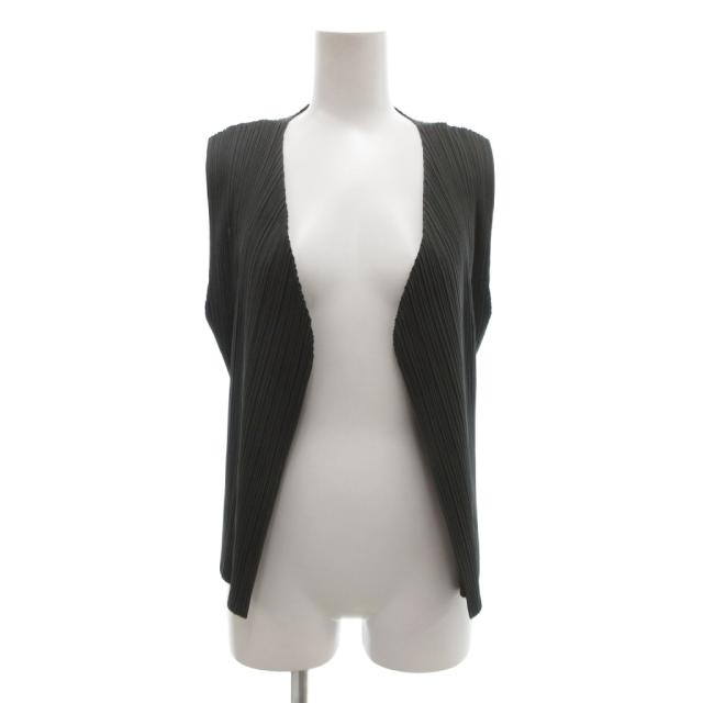【中古】プリーツプリーズ PLEATS PLEASE イッセイミヤケ ベスト ジレ 3 プリーツ加工 グレー /AE ■GY18 中古】プリーツプリーズ PLEATS PLEASE イッセイミヤケ ベスト ジレ 3